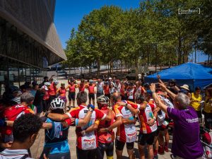 Llegada de los ciclistas a Barcelona